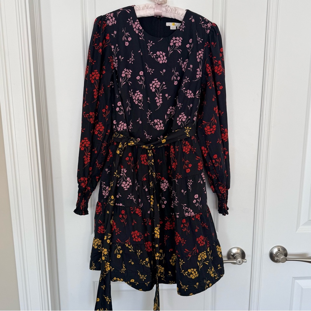 Boden Unique Black Floral Dress